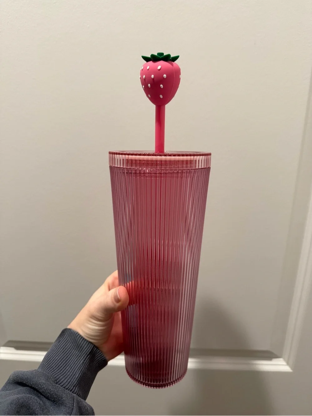 Limited edition starbucks Strawberry Tumbler with Straw